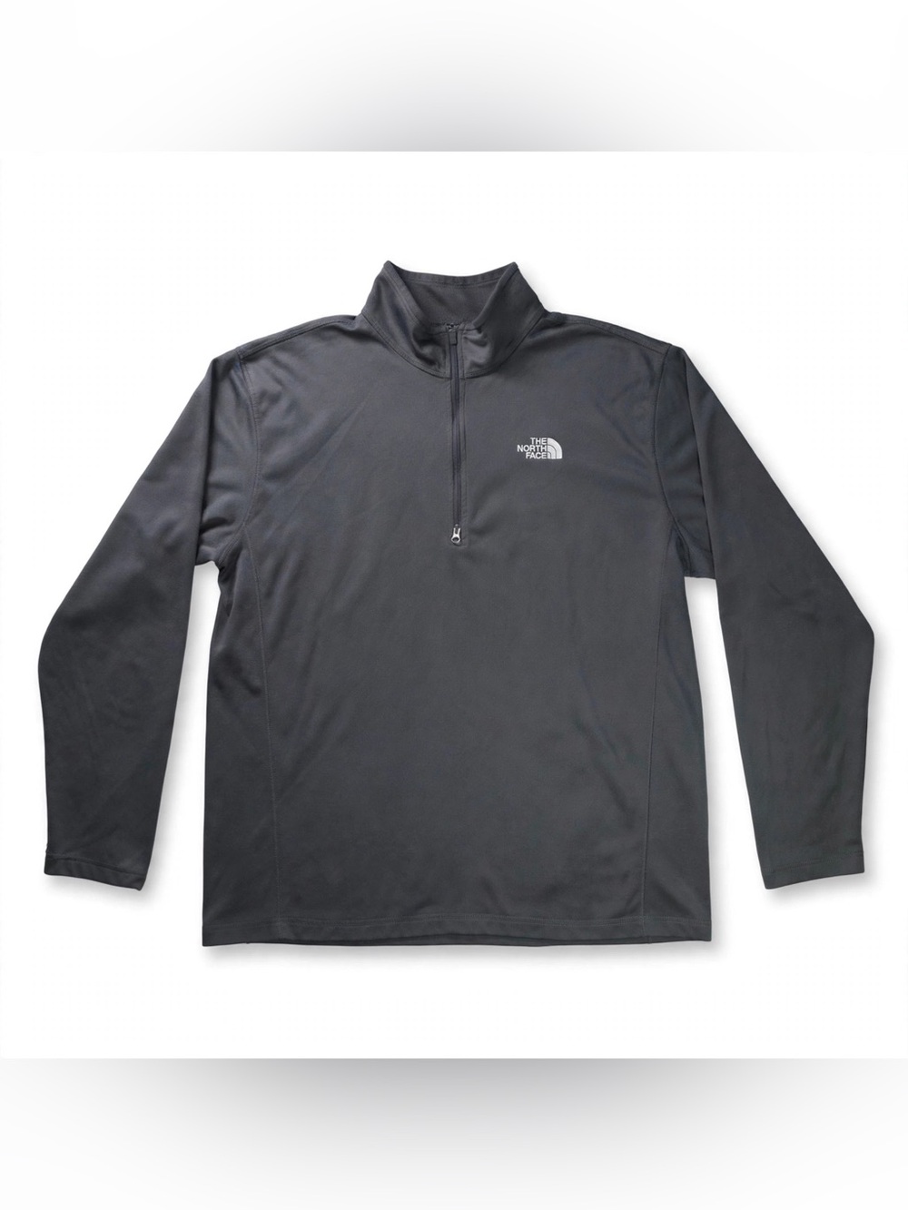 The North Face Quarter Zip Pullover Mens XXL Gray Long Sleeve Logo